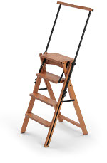 Chaise escabeau en bois 